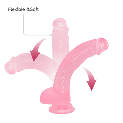 PinkPulse 8-Inch Realistic Silicone Dildo